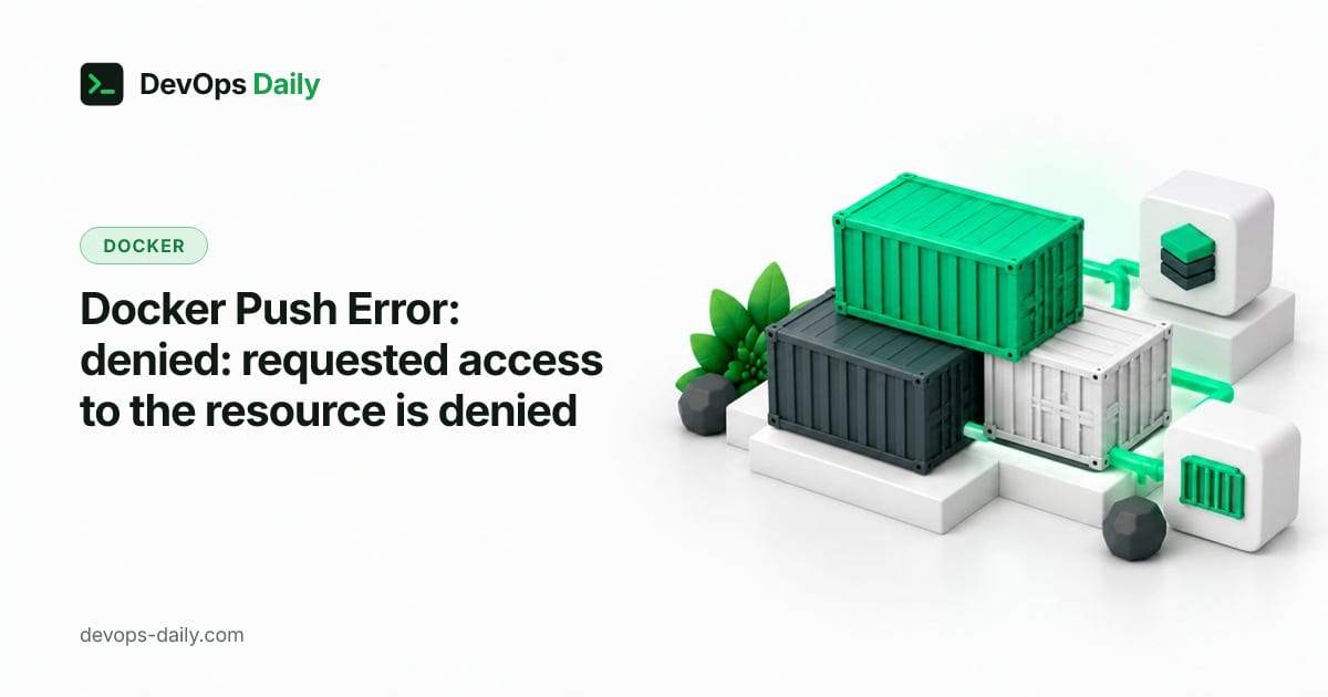 Docker Push Error: denied: requested access to the resource is denied